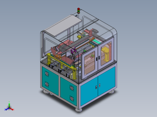 3C贴膜前撕膜机（sw20可编辑+工程图+bom）正等轴测缩略图
