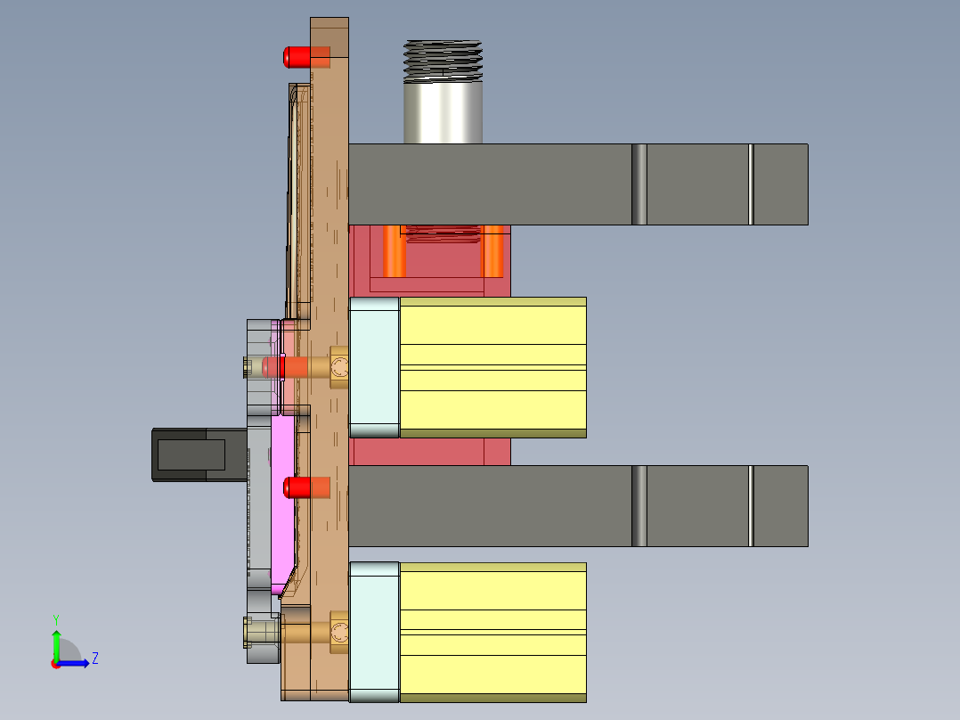 ZC001-笔记本CNC工装夹具三维模型CXJ001-CNC1-191228左视图