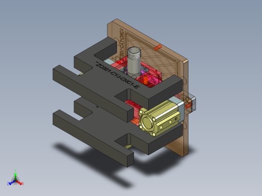 ZC001-笔记本CNC工装夹具三维模型CXJ001-CNC1-191228正等轴测缩略图