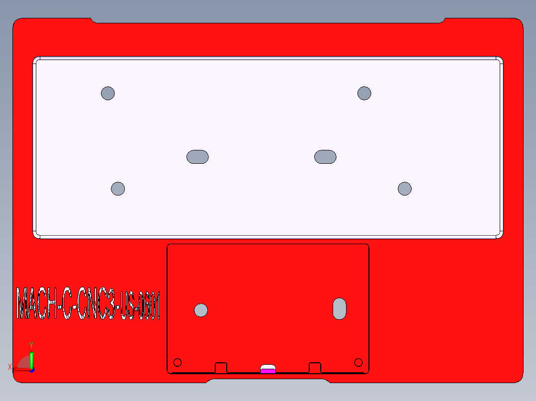 笔记本C壳铣外形程序模型后视图