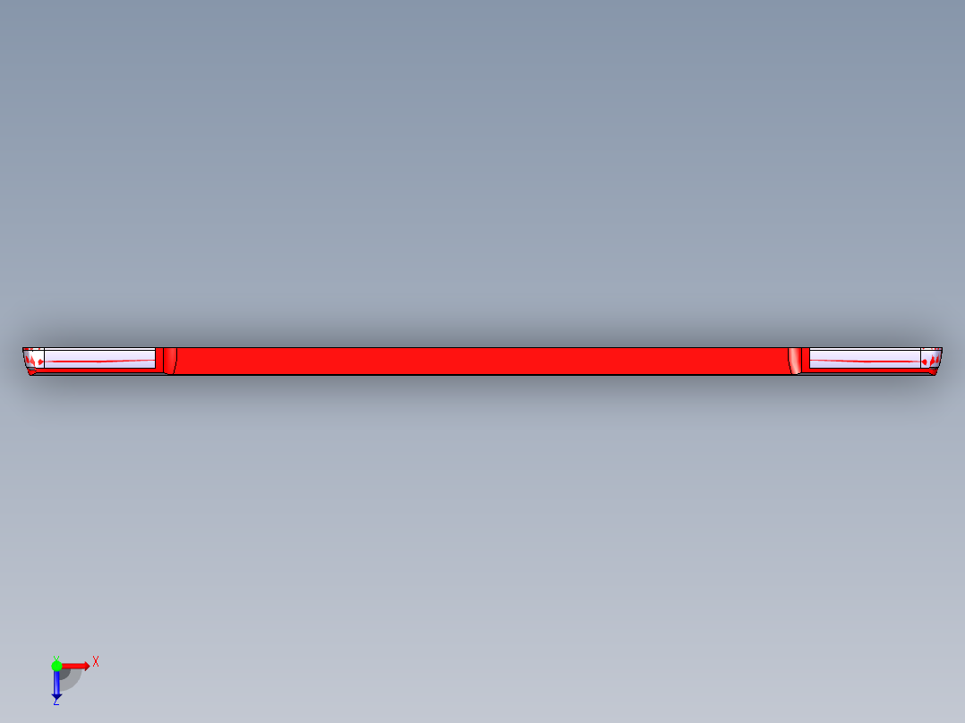 笔记本C壳铣外形程序模型俯视图