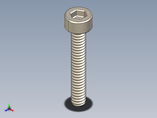 Screw_DIN_912_M1.6x10F_A2.STEP公制内六角螺钉