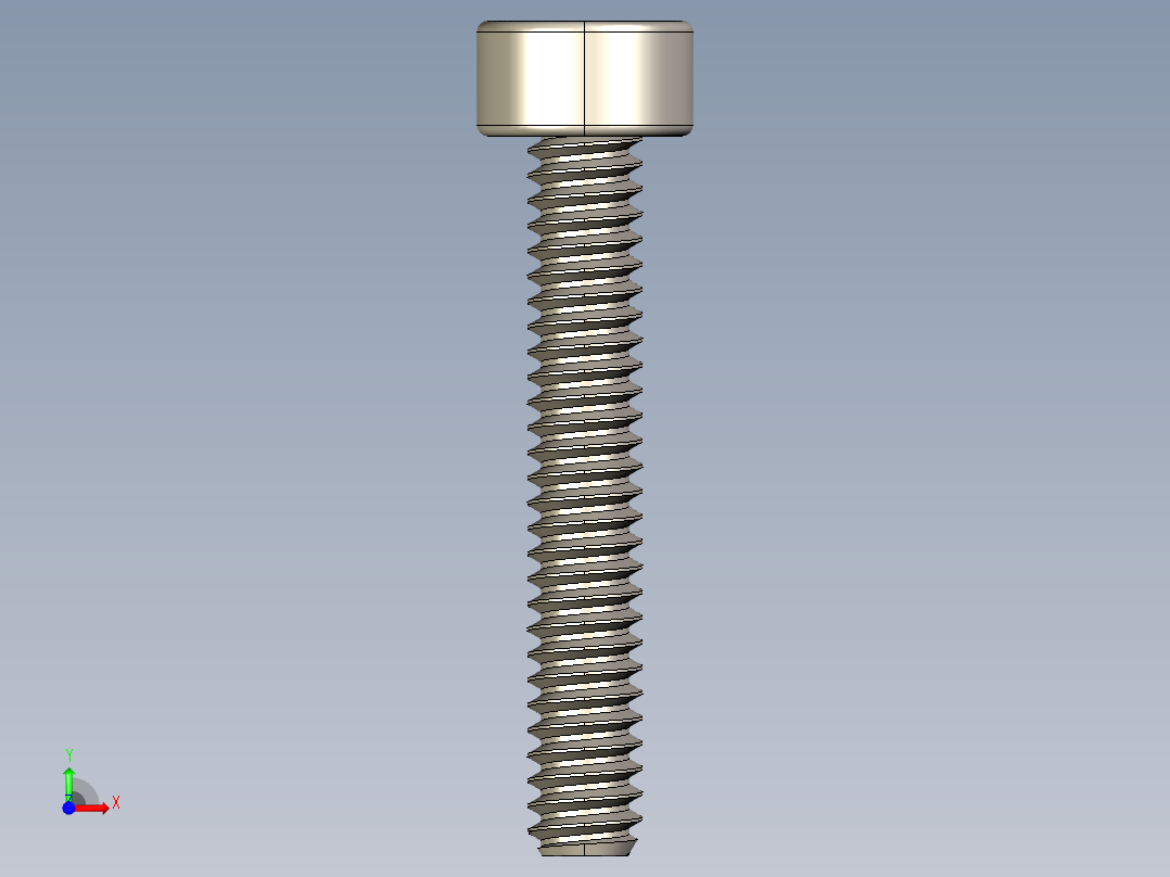 Screw_DIN_912_M1.6x10F_A2.STEP公制内六角螺钉前视图