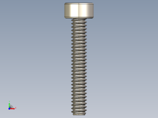 Screw_DIN_912_M1.6x10F_A2.STEP公制内六角螺钉前视缩略图