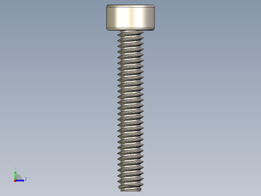 Screw_DIN_912_M1.6x10F_A2.STEP公制内六角螺钉左视缩略图