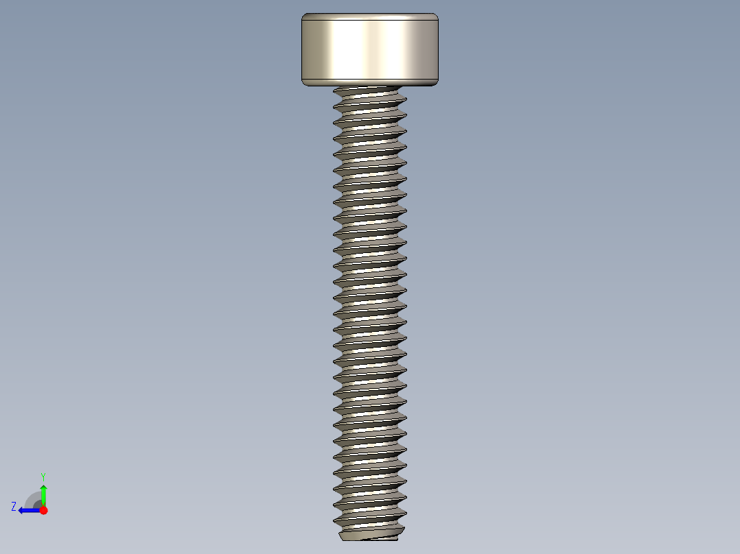 Screw_DIN_912_M1.6x10F_A2.STEP公制内六角螺钉右视图