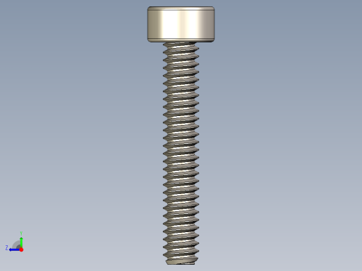 Screw_DIN_912_M1.6x10F_A2.STEP公制内六角螺钉右视缩略图