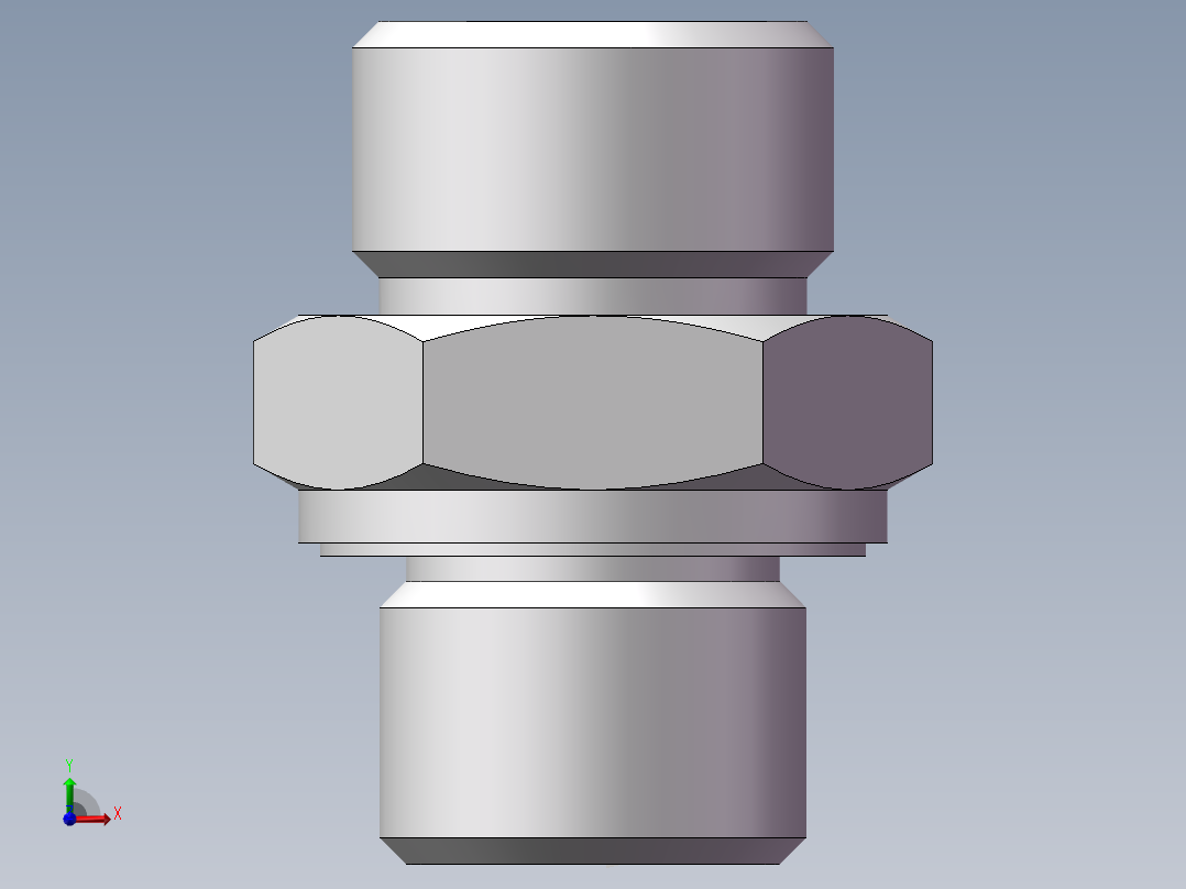 公制螺纹ED密封、1CM-18-16WD前视图