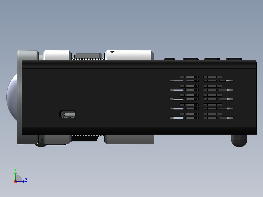 投影仪(4)左视图