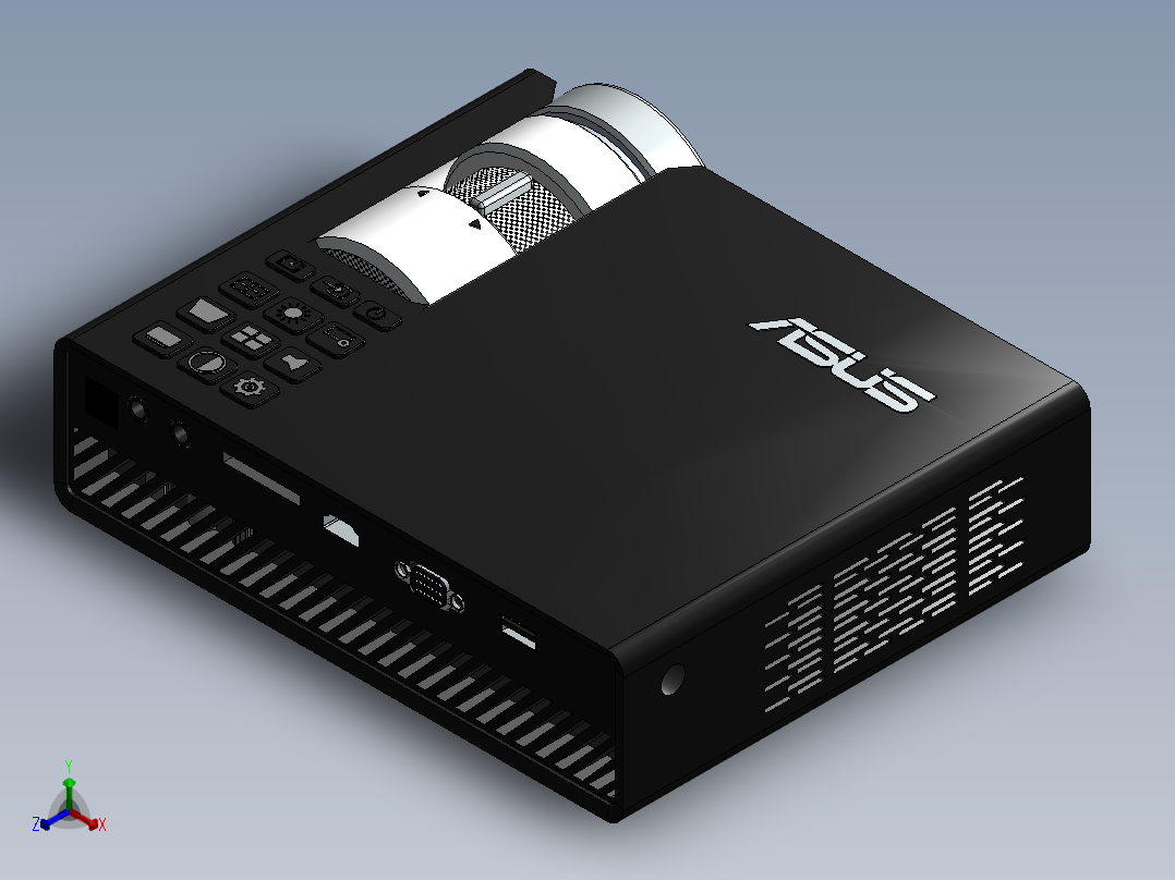 投影仪(4)正等轴测图