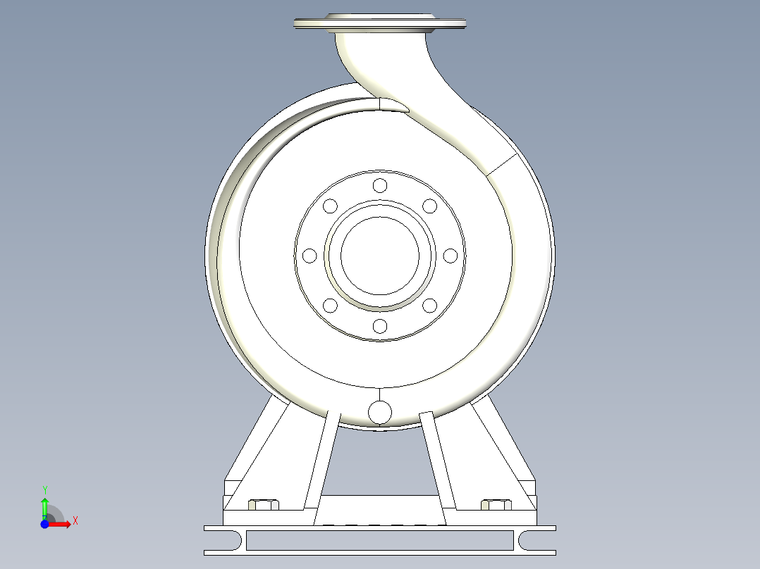 ISW╱IHW系列管道离心泵[ISW100-250(I)A]前视图