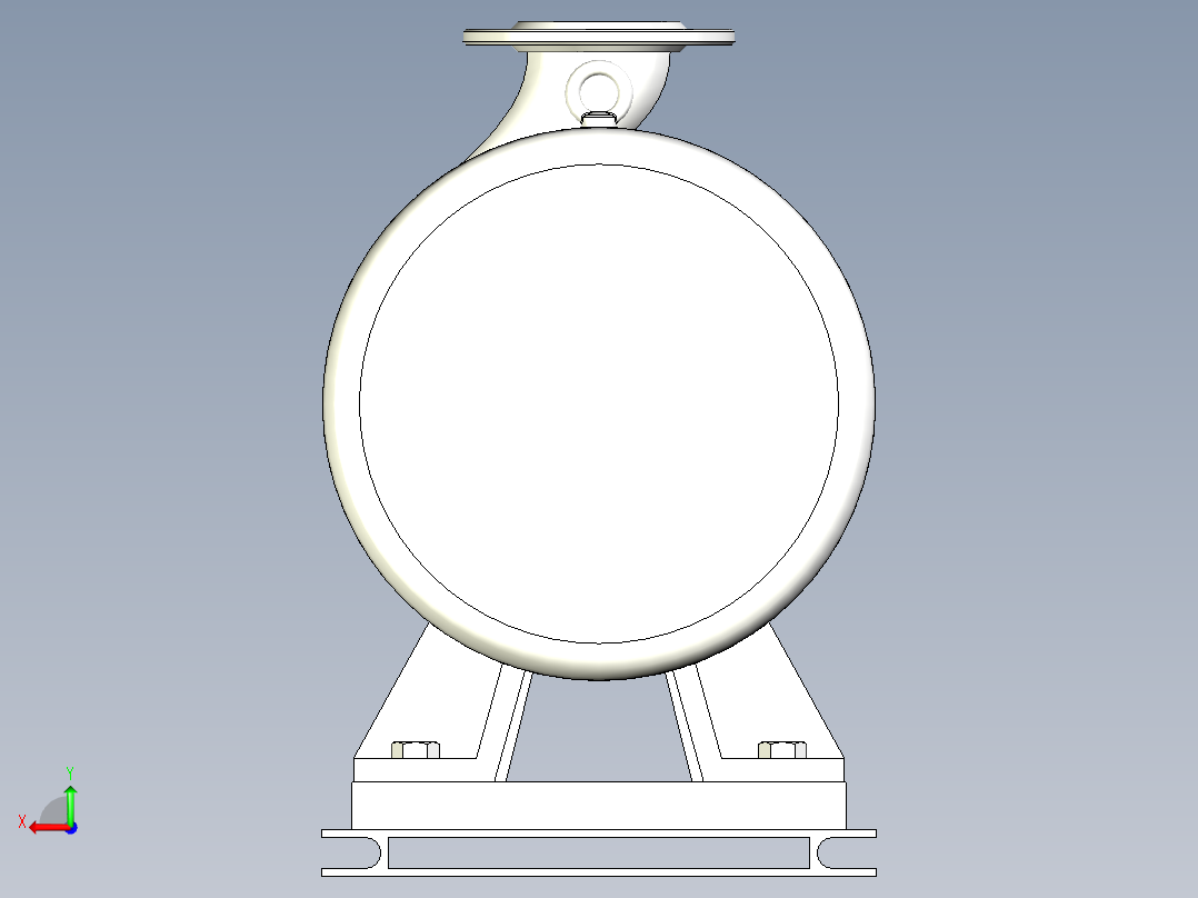 ISW╱IHW系列管道离心泵[ISW100-250(I)A]后视图