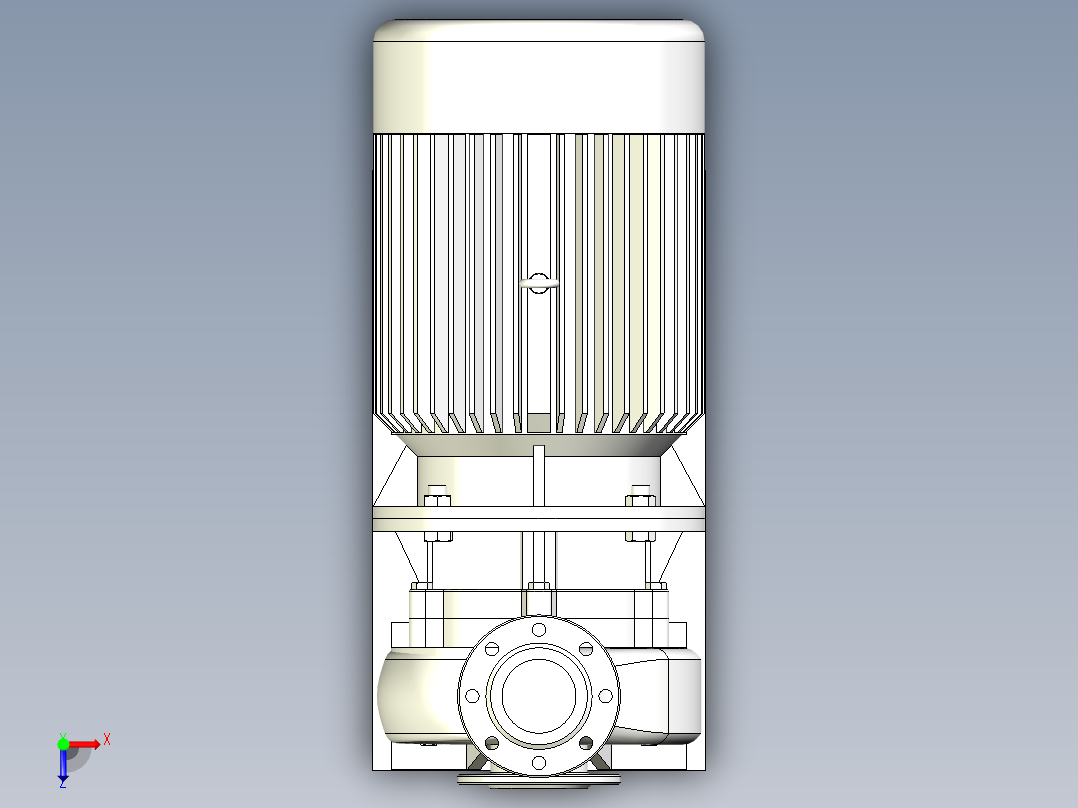 ISW╱IHW系列管道离心泵[ISW100-250(I)A]俯视图