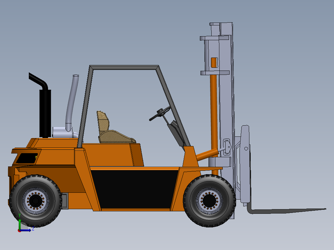 叉车、 叉车 SW(16)左视图