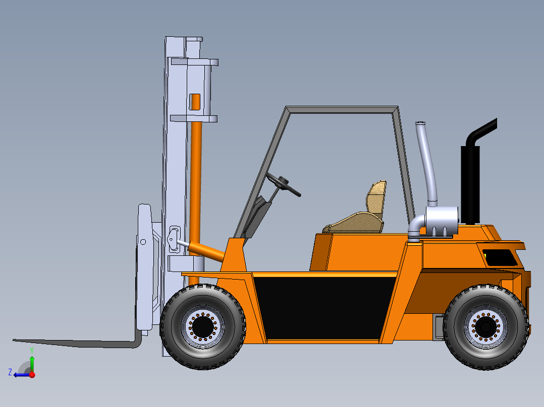 叉车、 叉车 SW(16)右视图