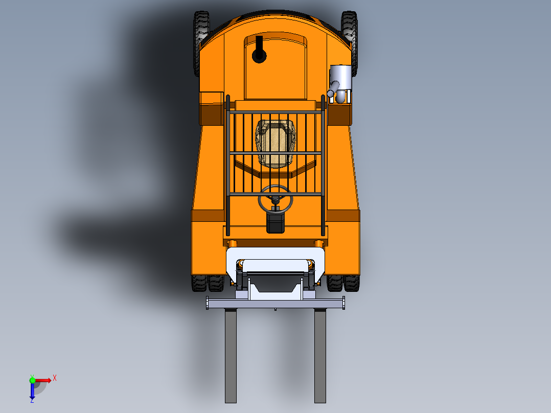 叉车、 叉车 SW(16)俯视图