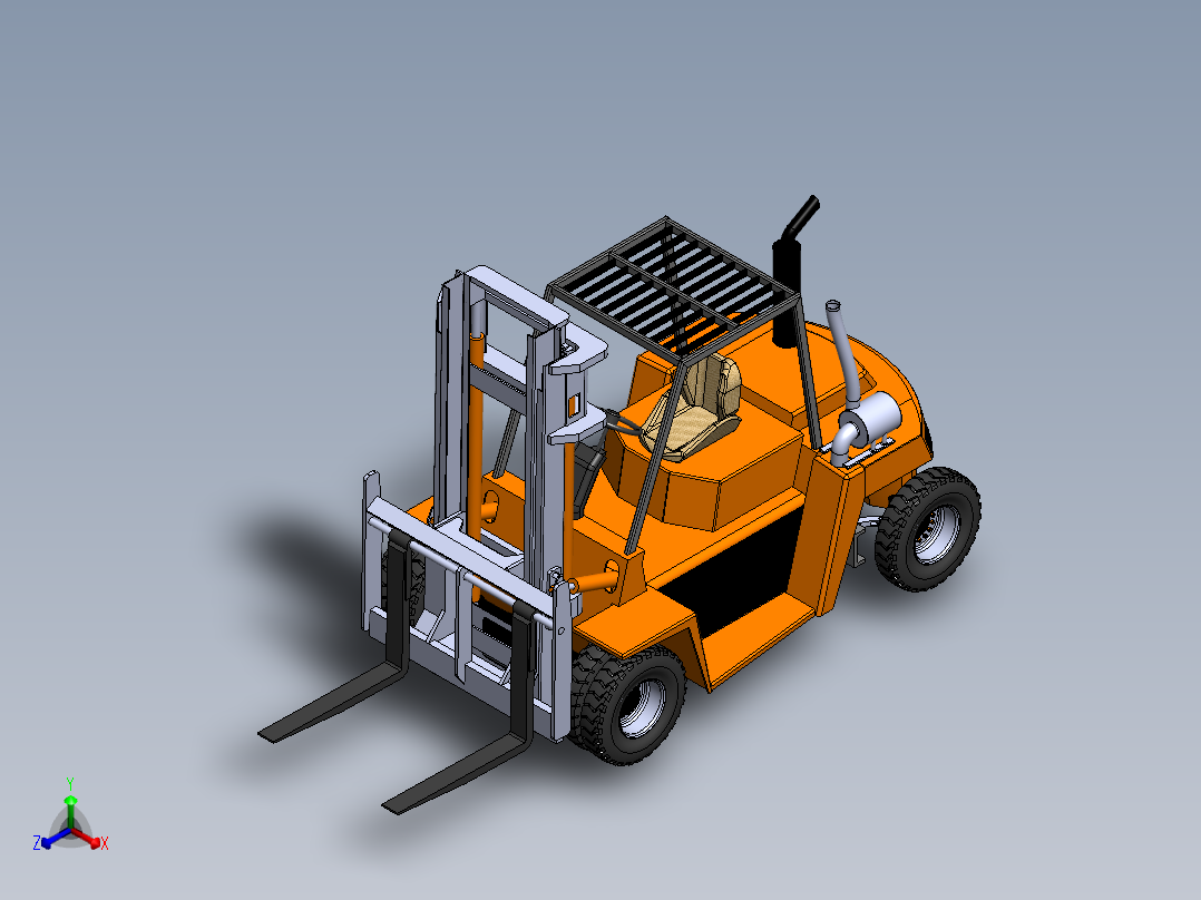 叉车、 叉车 SW(16)正等轴测图