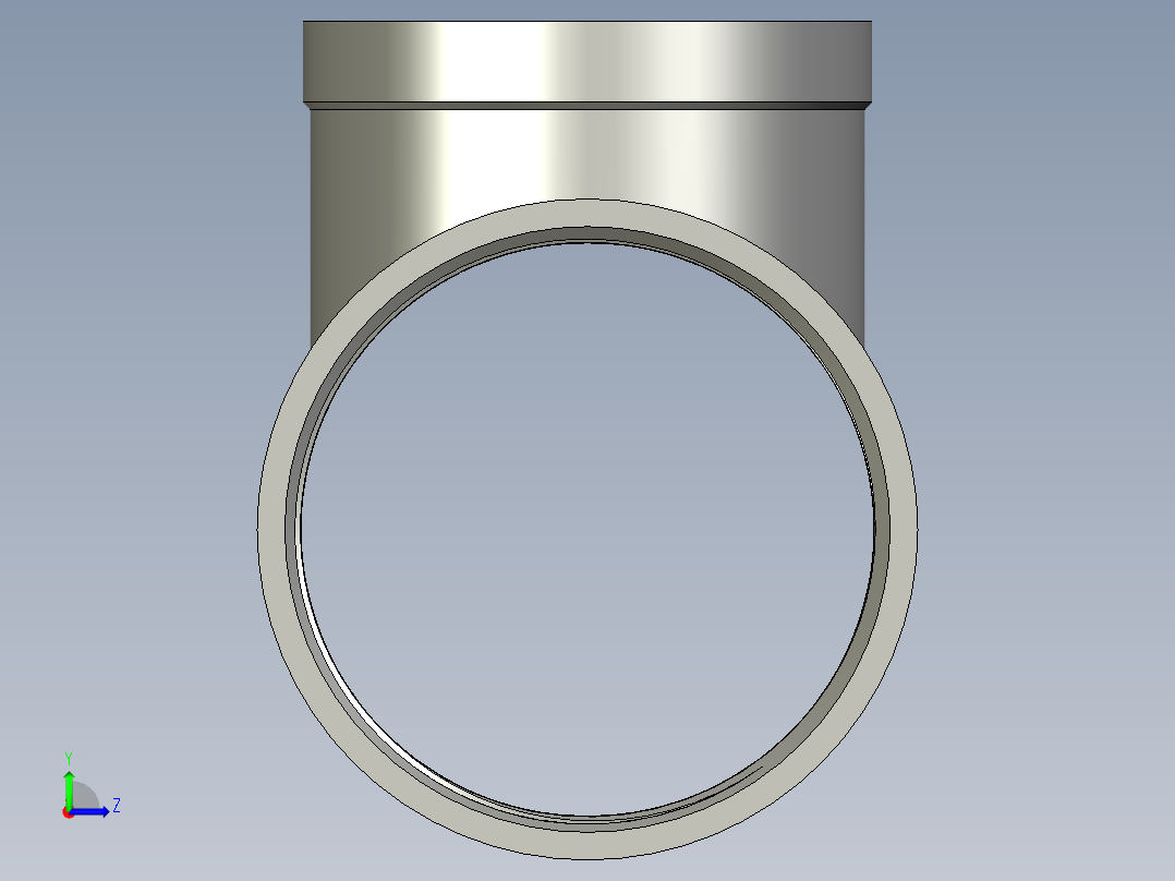 螺纹管三通-异径 DN80-DN65左视图