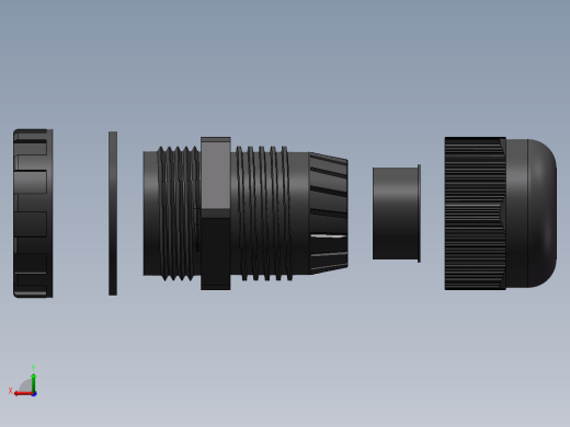 M24x1.5增安防爆尼龙电缆接头后视缩略图