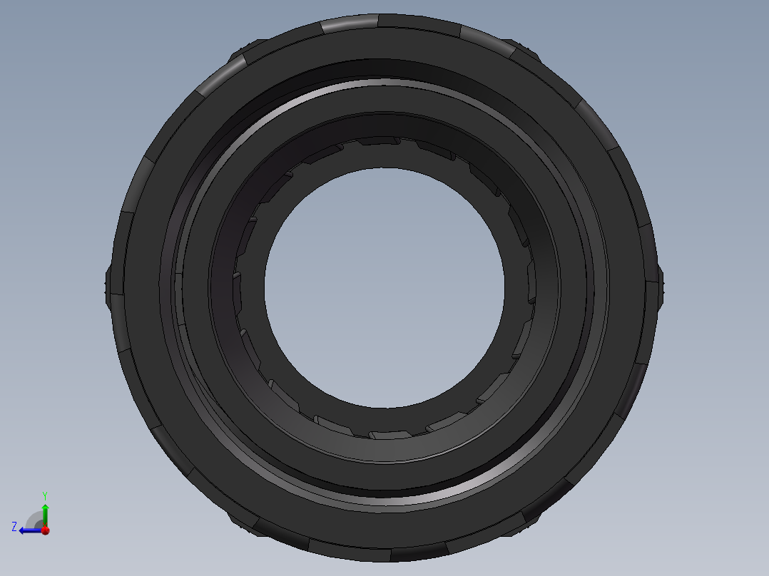 M24x1.5增安防爆尼龙电缆接头右视图