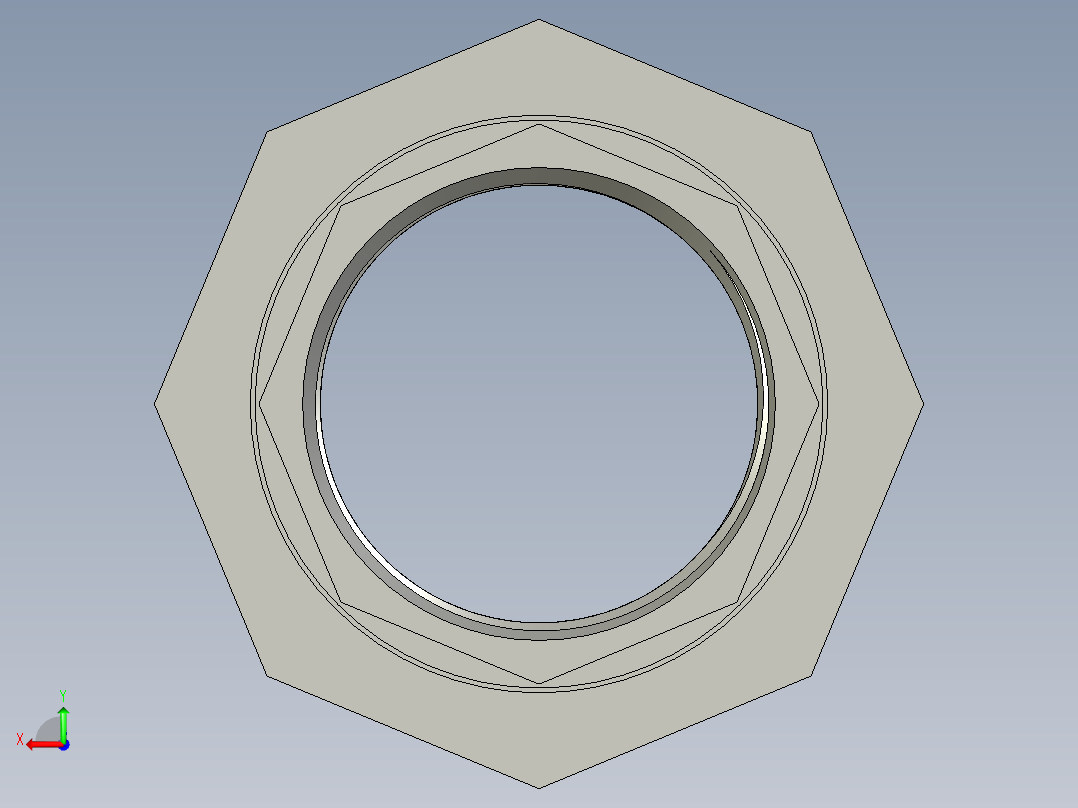 螺纹管活接-等径内丝直通 DN40后视图