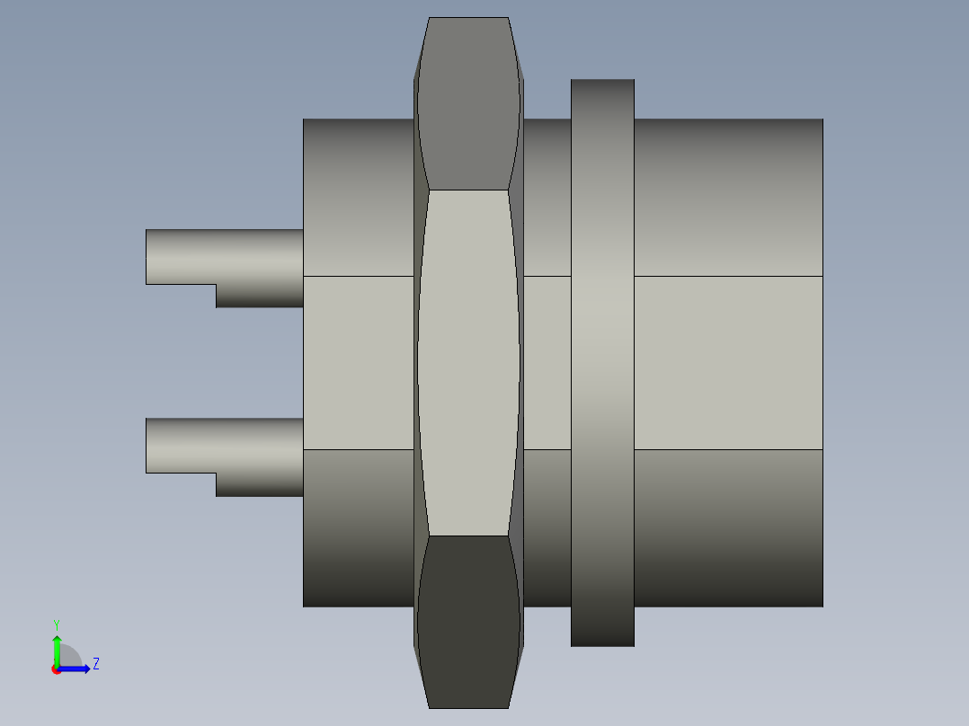 2-通讯插头-四针左视图