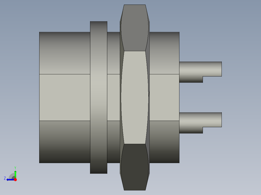 2-通讯插头-四针右视图