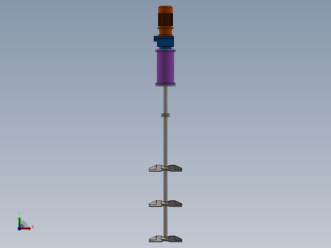 搅拌机轴前视图