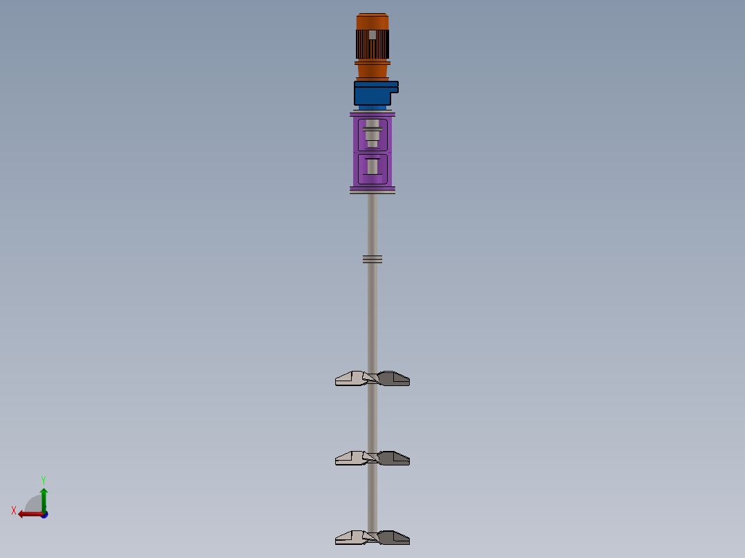 搅拌机轴后视图