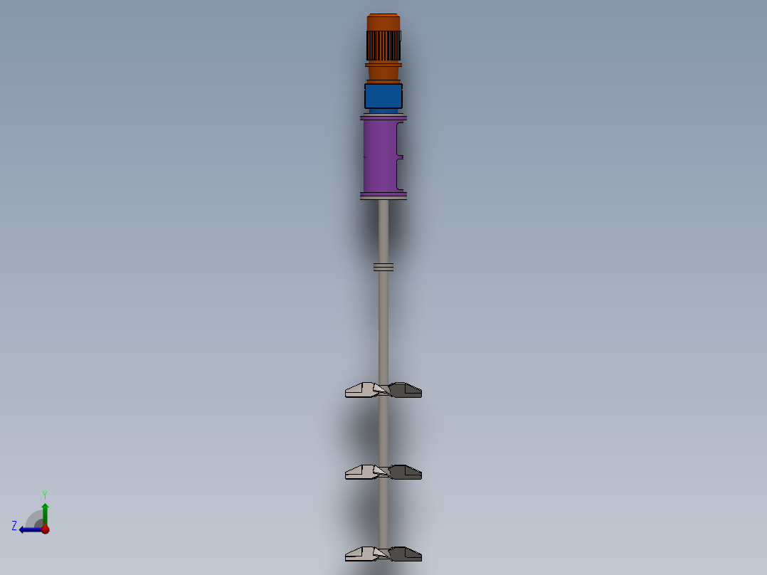 搅拌机轴右视图