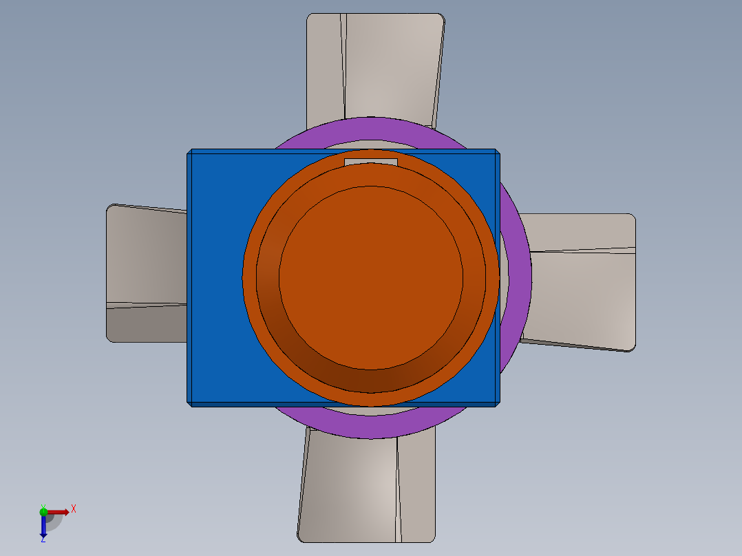 搅拌机轴俯视图