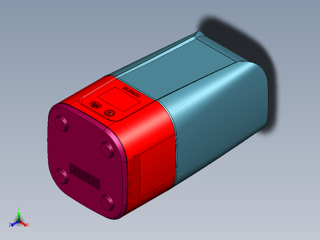 光固化口腔模型打印机正等轴测图