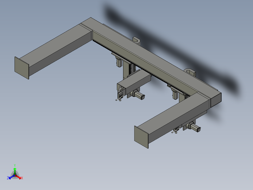 石煤机焊接方案图正等轴测图