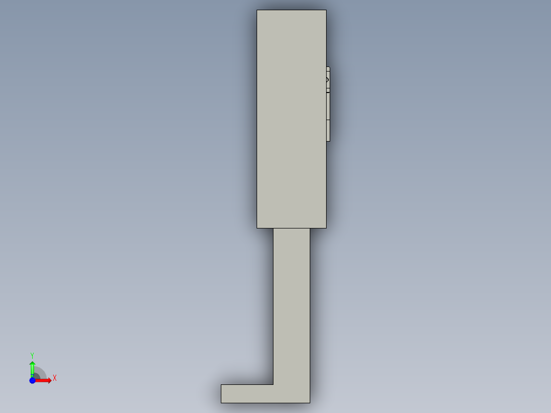 螺母O圈接料部件前视图