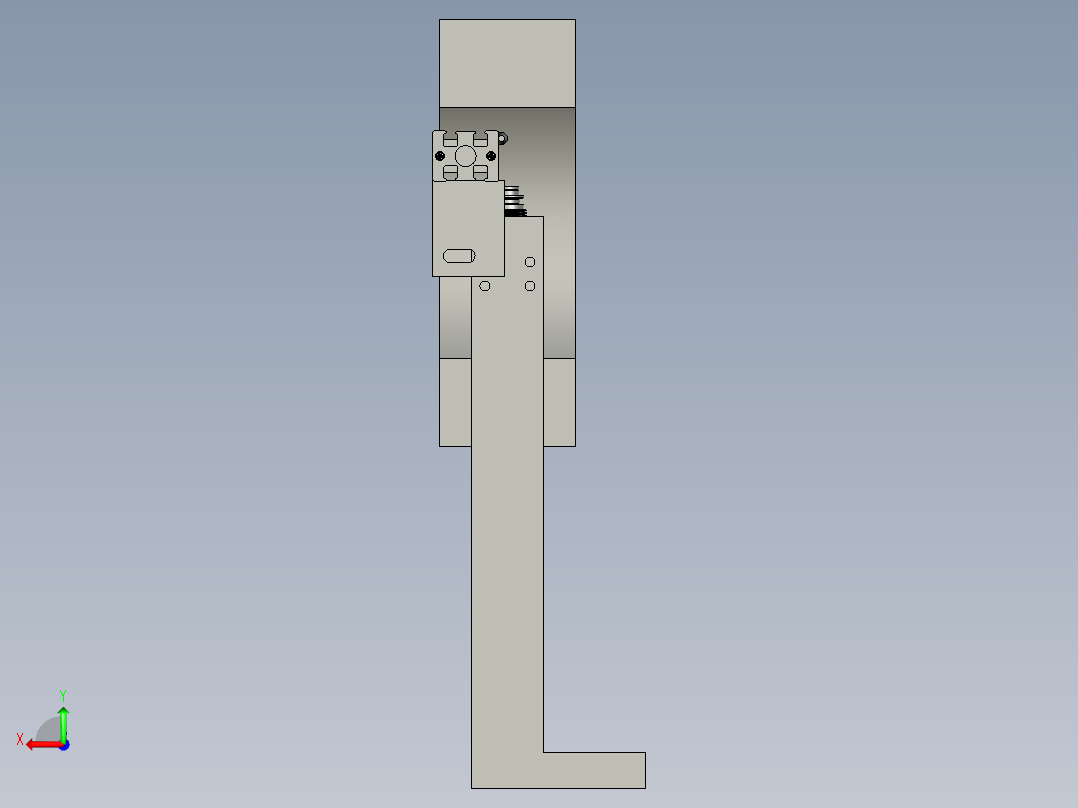 螺母O圈接料部件后视图