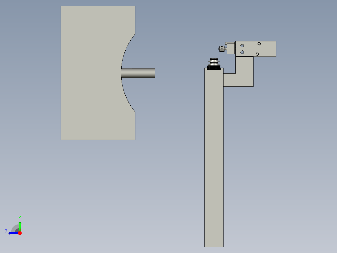 螺母O圈接料部件右视图