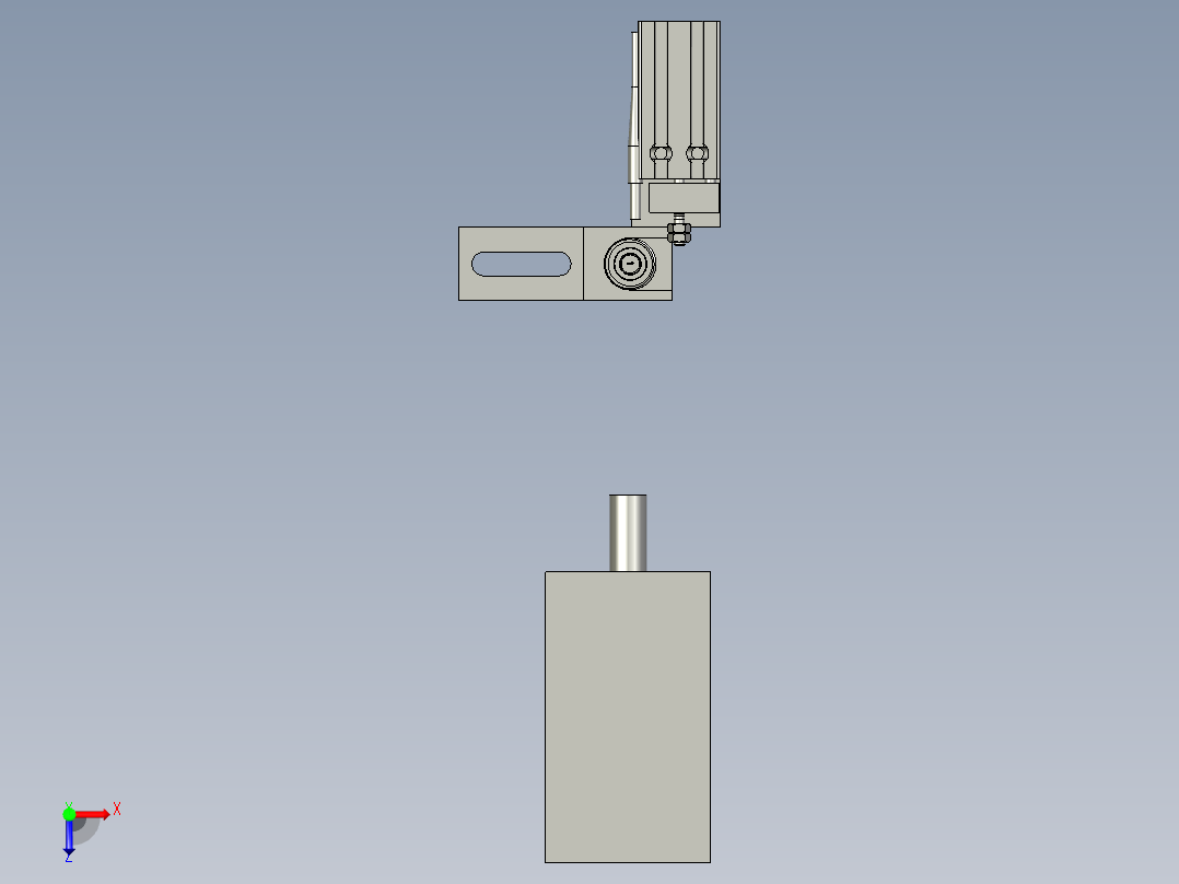 螺母O圈接料部件俯视图