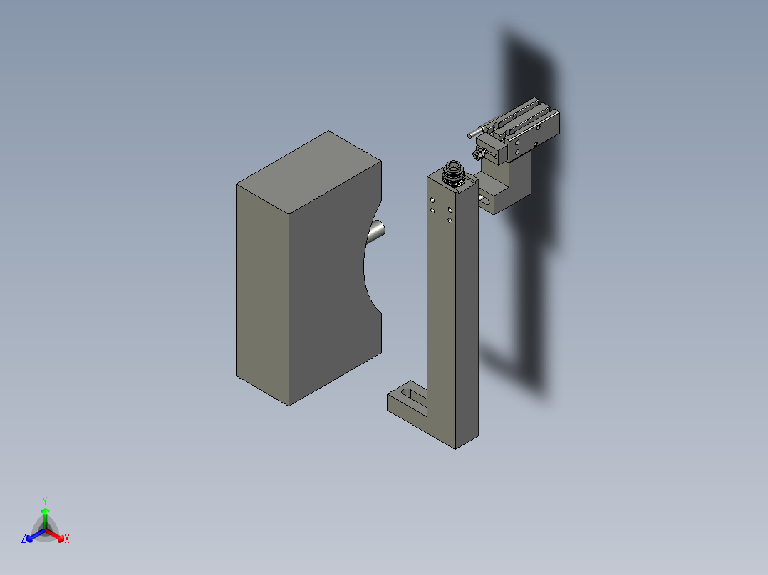螺母O圈接料部件正等轴测图