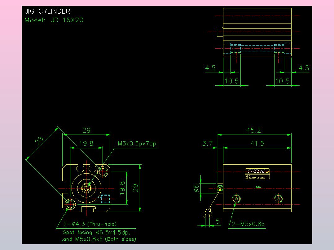 治具气缸2D-JD16x20