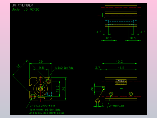治具气缸2D-JD16x20