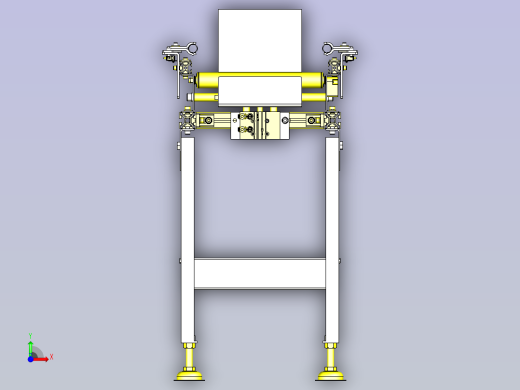 一款可变宽度的滚筒传送带3D模型前视缩略图
