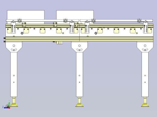 一款可变宽度的滚筒传送带3D模型右视缩略图