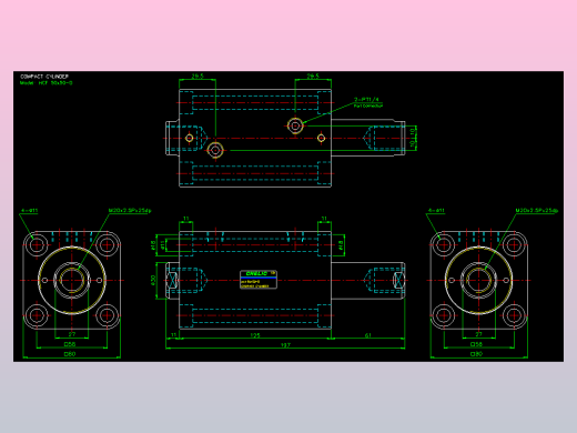 薄型气缸转角下压缸2D-HCF50x50-D
