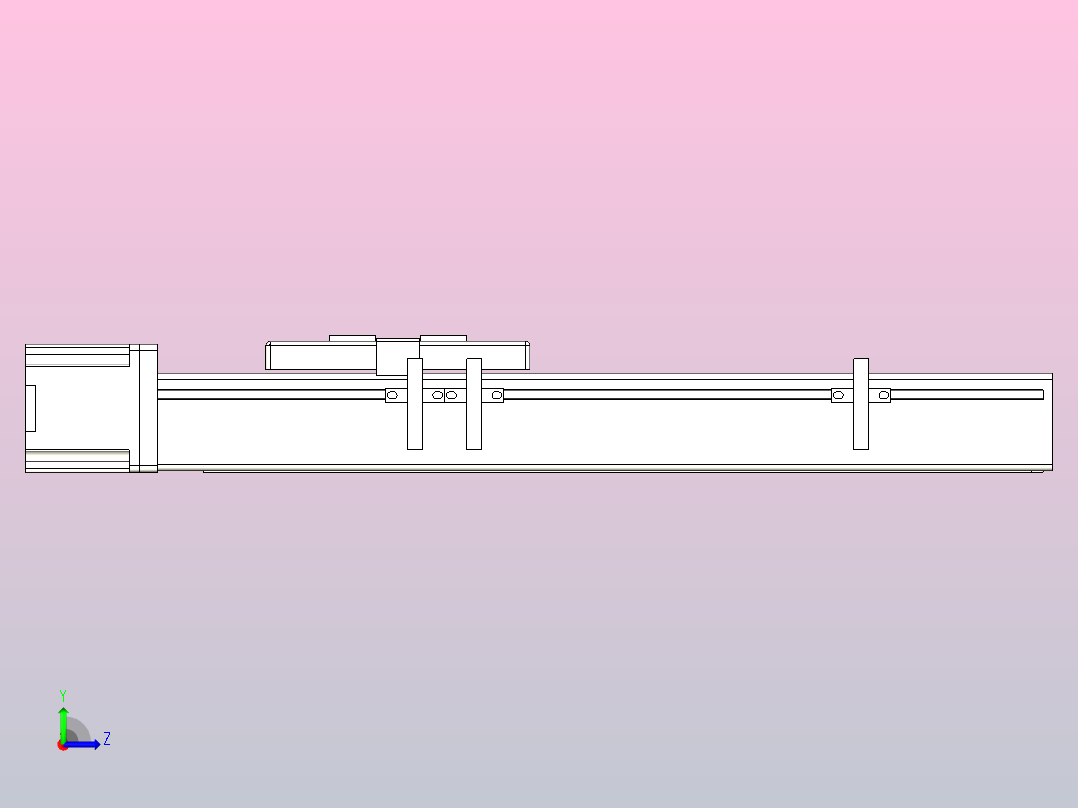 MTH6M标准螺杆滑台[MTH6M-L#-200-BC-57M-C3]左视图