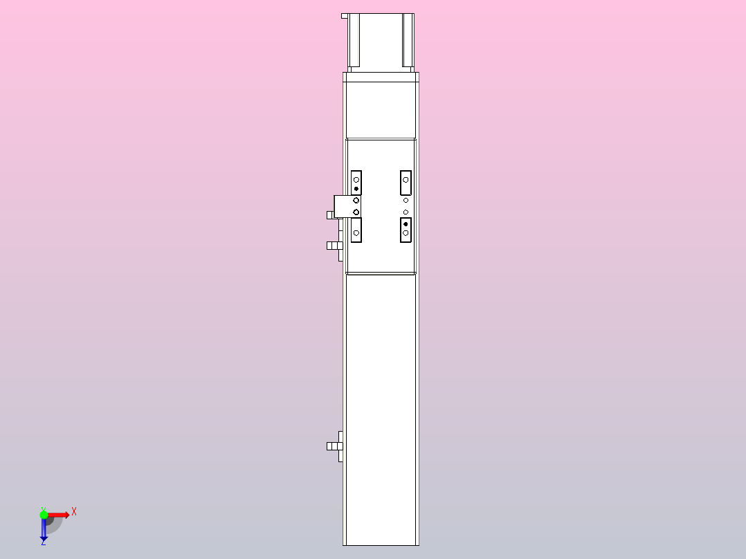 MTH6M标准螺杆滑台[MTH6M-L#-200-BC-57M-C3]俯视图