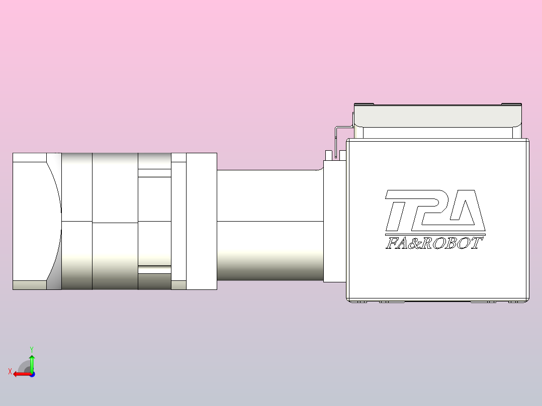 伺服电机集成皮带传动直线执行器TPA-OCB-120-224-L3450-DL-J90-N3后视图
