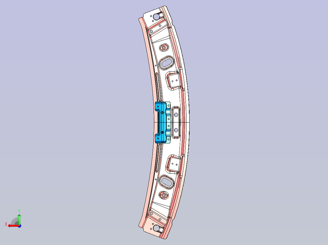 众泰 T300 -5701030 顶盖前横梁总成后视图