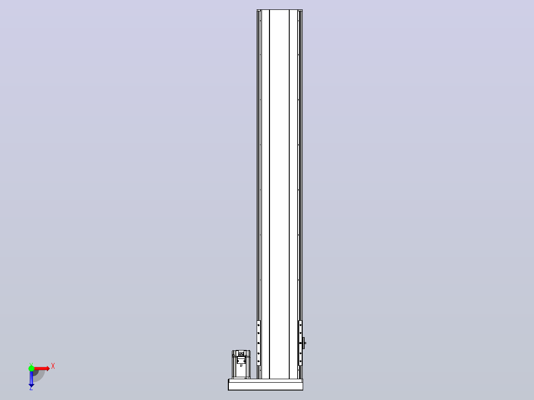 日规模组半封闭丝杆TPA-HNR-202D-2510C-L1350-ML-Y-P75-N3俯视图