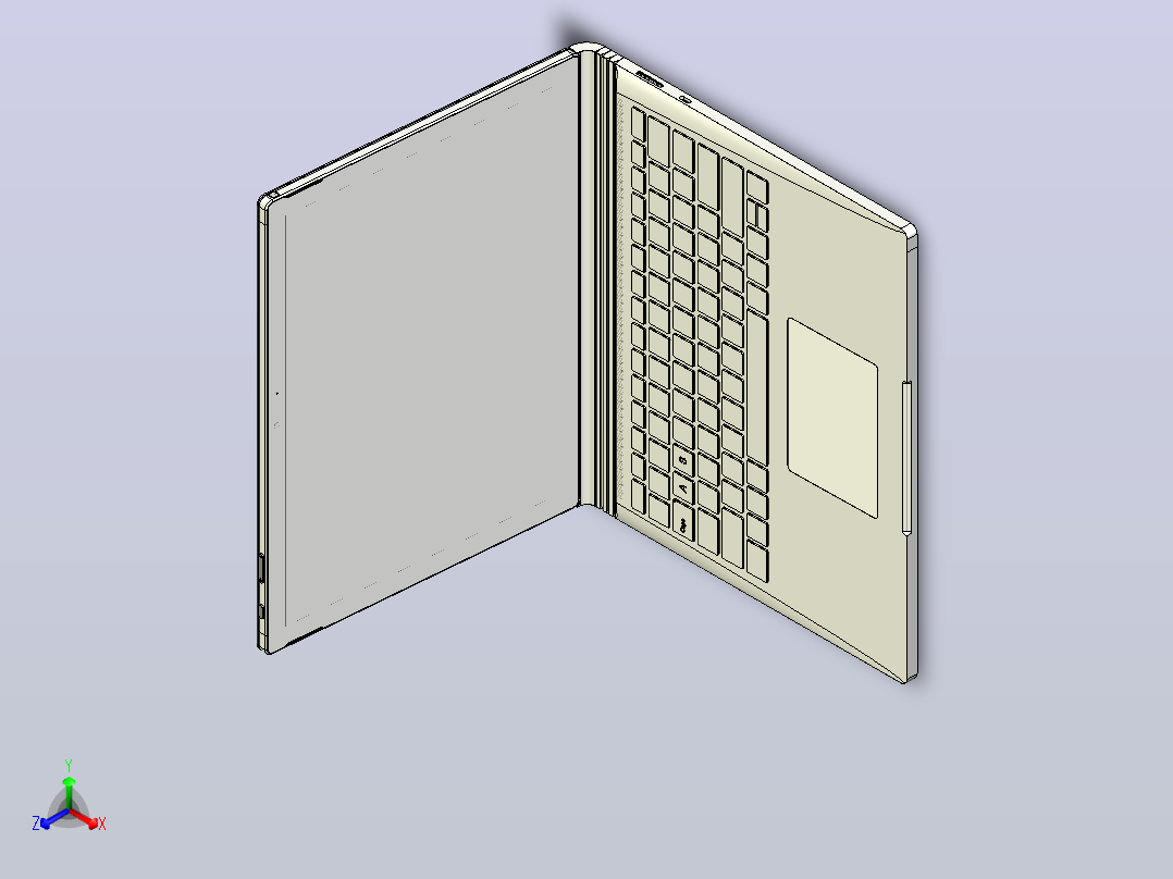 surface book 2 3正等轴测图