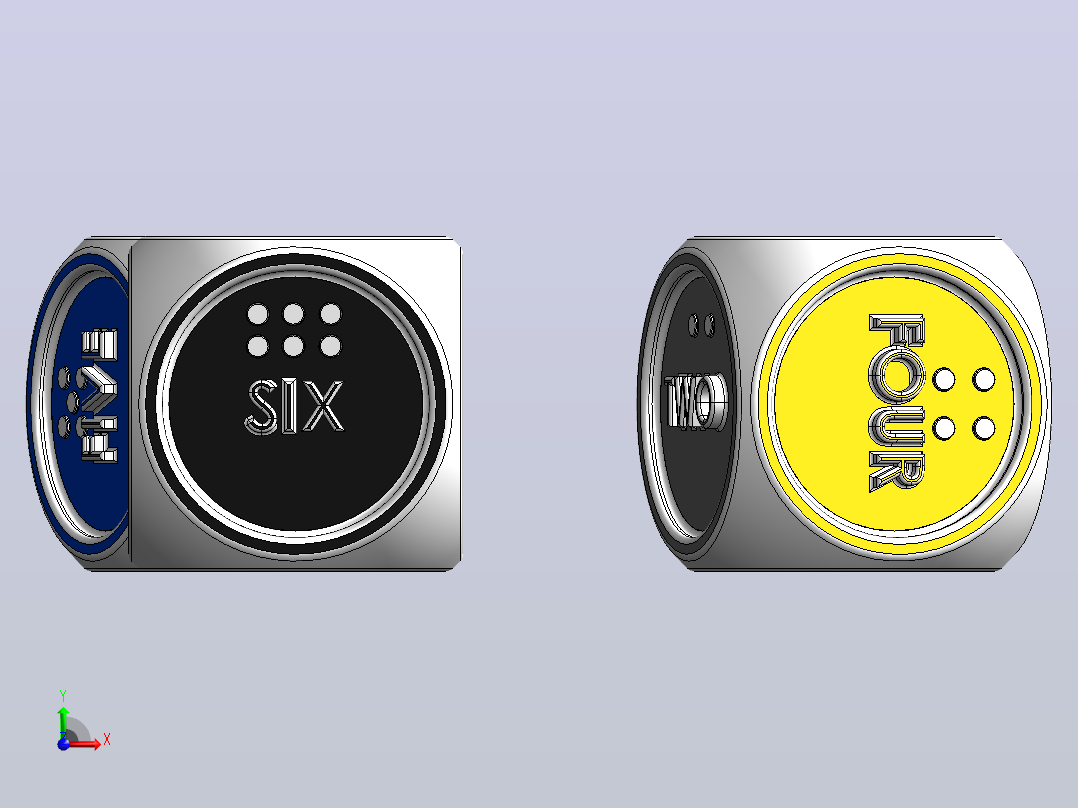 儿童骰子前视图
